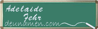 Adelaide Fehr Visitenkarte